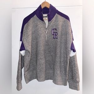 Tailgate long sleeve top grey and purple